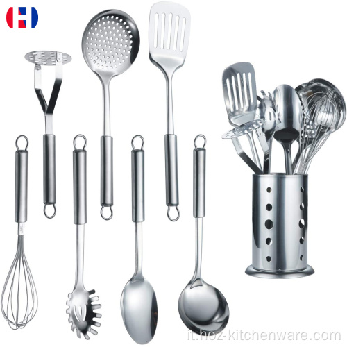 Set di utensili da cucina in acciaio inossidabile